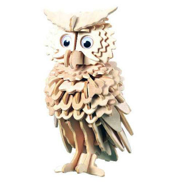Obrázek Woodcraft Dřevěné 3D puzzle sova