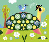 Obrázek Kreativní hračky na tvoření Obrázky s pěnovými nálepkami Květiny Janod Atelier Sada Maxi