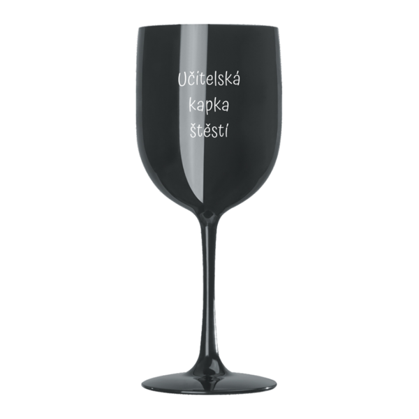Obrázek Plastová sklenice na víno - Učitelská kapka štěstí