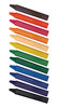 Obrázek Super jumbo trojhranné voskové pastelky 12 barev - 14mm/100mm
