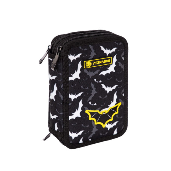 Obrázek Penál 3 přihrádkový JUMBO s výbavou ASTRABAG NIGHT BATS, AC31