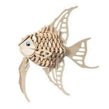 Obrázek Woodcraft Dřevěné 3D puzzle zatá rybka