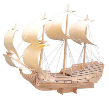 Obrázek Woodcraft Dřevěné 3D puzzle loď plachetnice orel