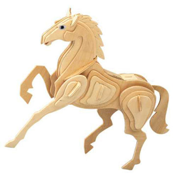 Obrázek Woodcraft Dřevěné 3D puzzle kůň