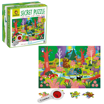 Obrázek Ludattica - Secret Puzzle s lupou, Lesní zvířátka